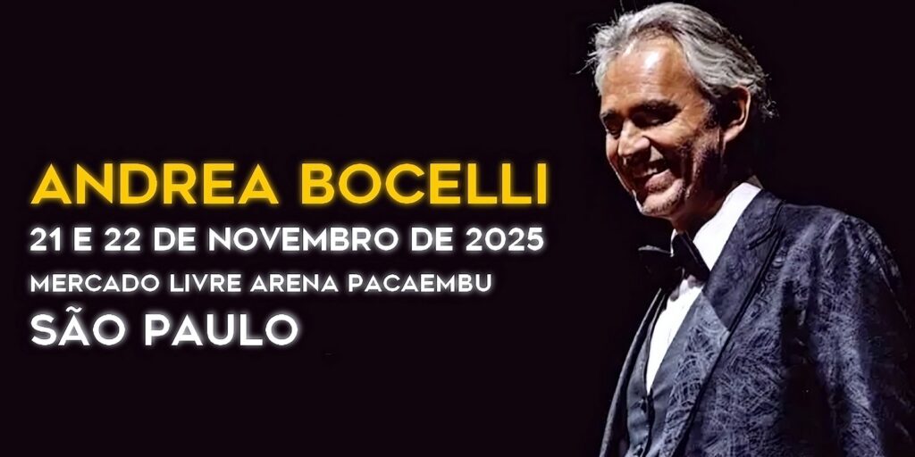 Vá ao show de Andrea Bocelli em São Paulo com estilo, segurança e pontualidade com o transporte executivo da Brisa.