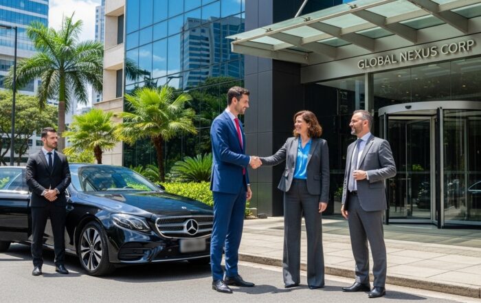 Transfer blindado em SP com motorista executivo da Brisa Transporte Executivo.