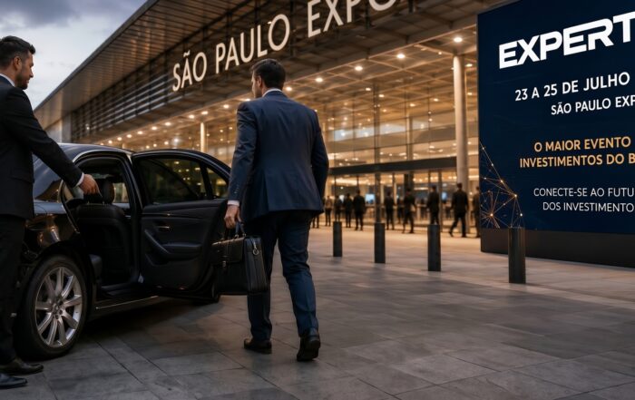 Brisa: transfer executivo para a Expert XP 2026 com conforto, pontualidade, blindados e receptivo premium em Congonhas e Guarulhos.