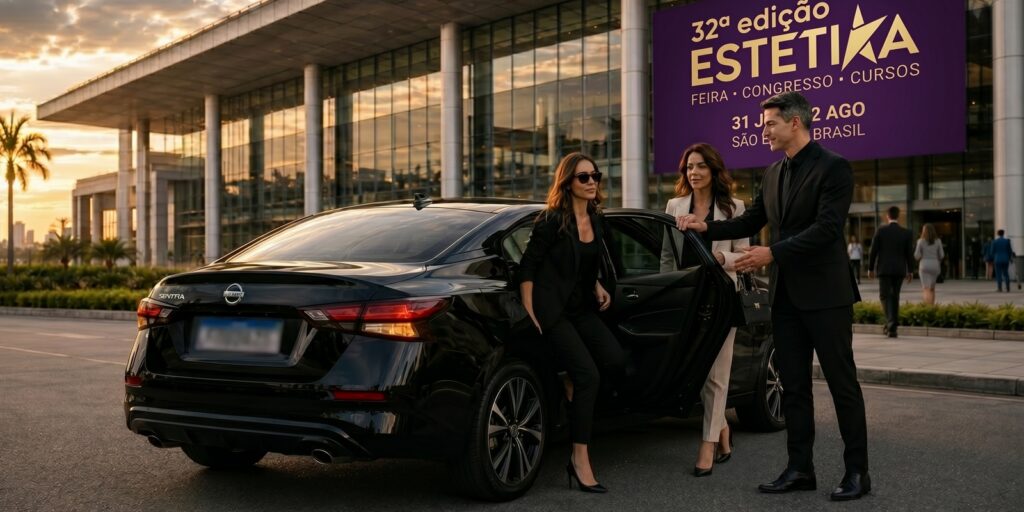 Brisa: transporte executivo para o Estetika 2026 com conforto, segurança e pontualidade.