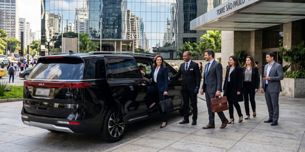 Transfer executivo para eventos corporativos em São Paulo: mais segurança, pontualidade, conforto e imagem profissional para sua empresa.